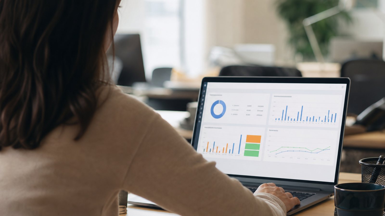 Dirigeant analysant son délai moyen de paiement sur un tableau de bord